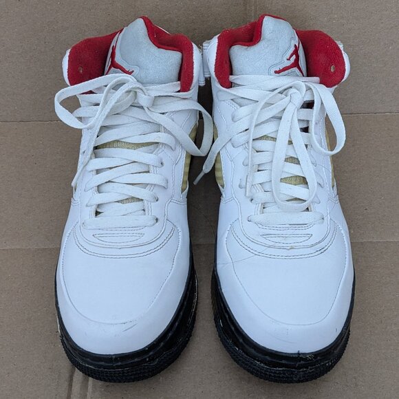 Nike Air Jordan 5 Mens Fusion White Varsity Red Black 318608-161 Air Force1 Sz 8 main image 6